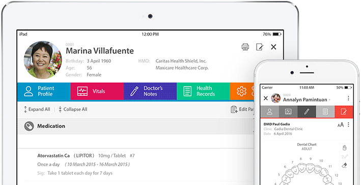 An image of a medical software interface.